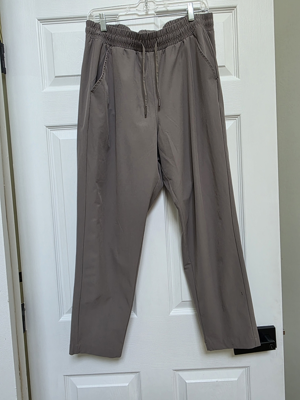 Old Navy Taupe Elastic-Waist Track Pants with Drawstring